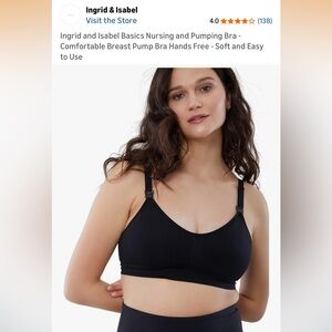 Ingrid & Isabel Black Nursing and Pumping Bra size L